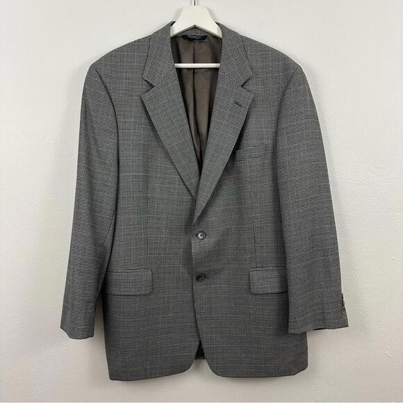 Brooks Brothers 346 Men’s Silk Wool Blend Grey Button Down Blazer Size 43 - Picture 1 of 6